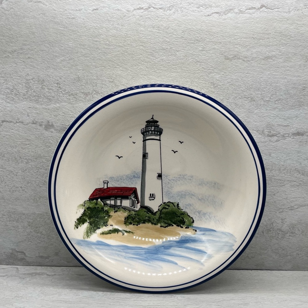 🎉 $5 Libbey Nautical Lighthouse Bowl